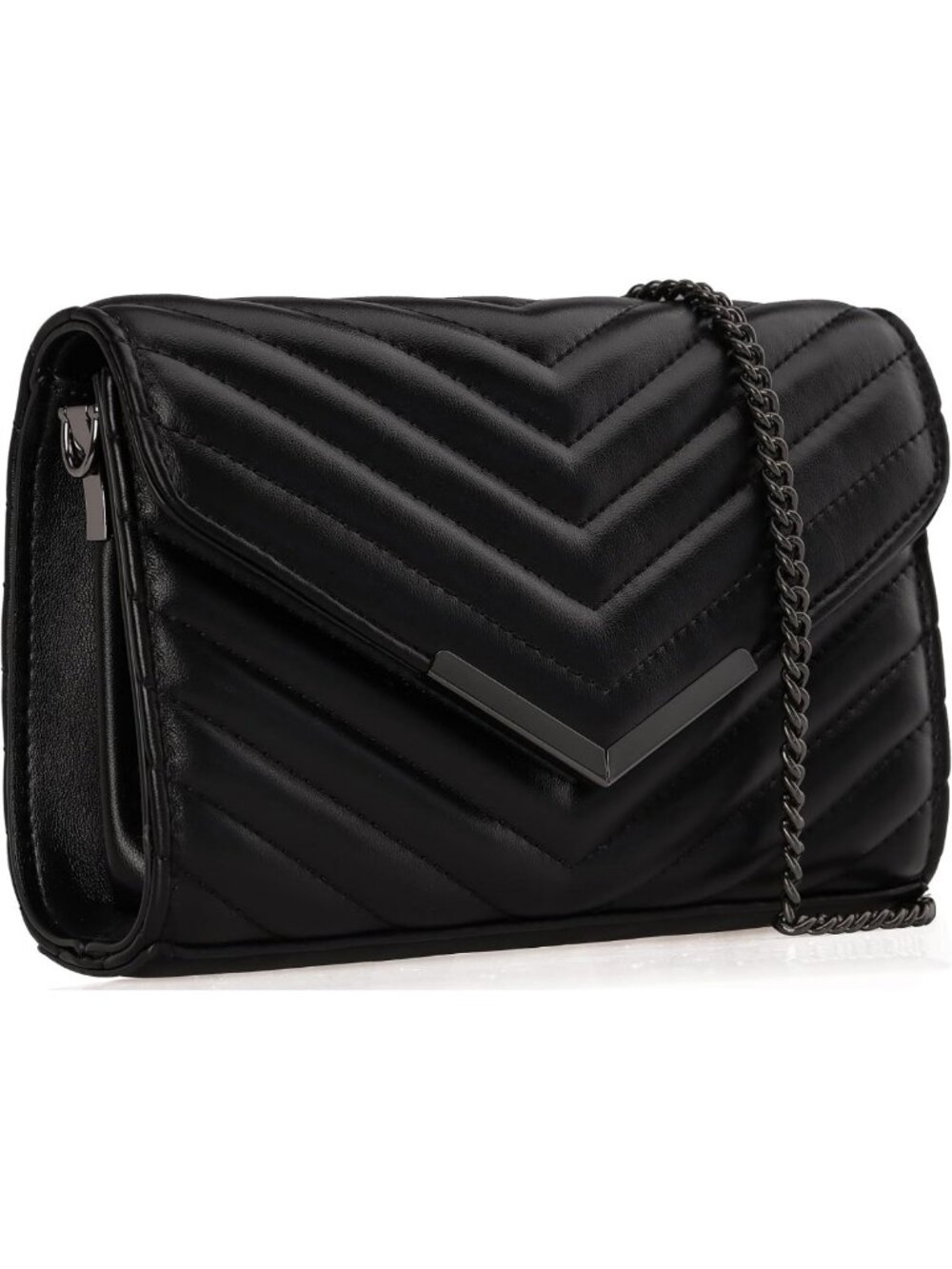 Chic Vegan Leather Quilted Clutch Purse | Stylish Evening Handbag & Crossbody